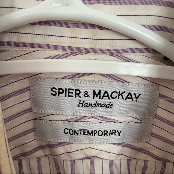 Spier & Mackay Shirts Spier Mackay Dress Shirt 55 White Striped